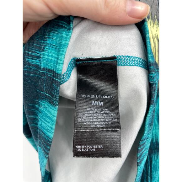 The North Face Top Womens Medium Tank Cypress Teal Yellow Racerback Athletic - Picture 5 of 7